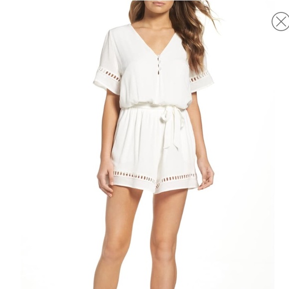 Nordstrom Pants - Lace Inset Romper - Fraiche by J